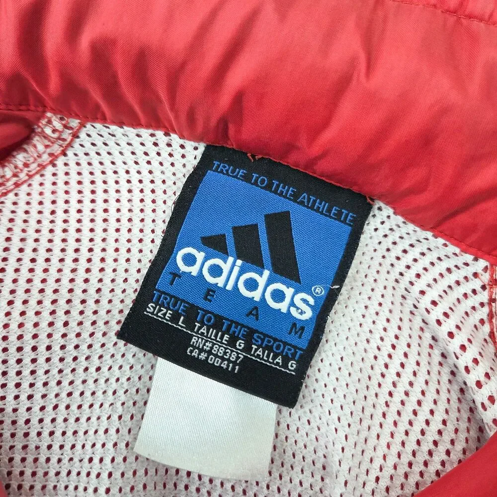 VTG90s Adidas Team True To The Athlete Embroidered 3-Stripe Windbreaker Sz L